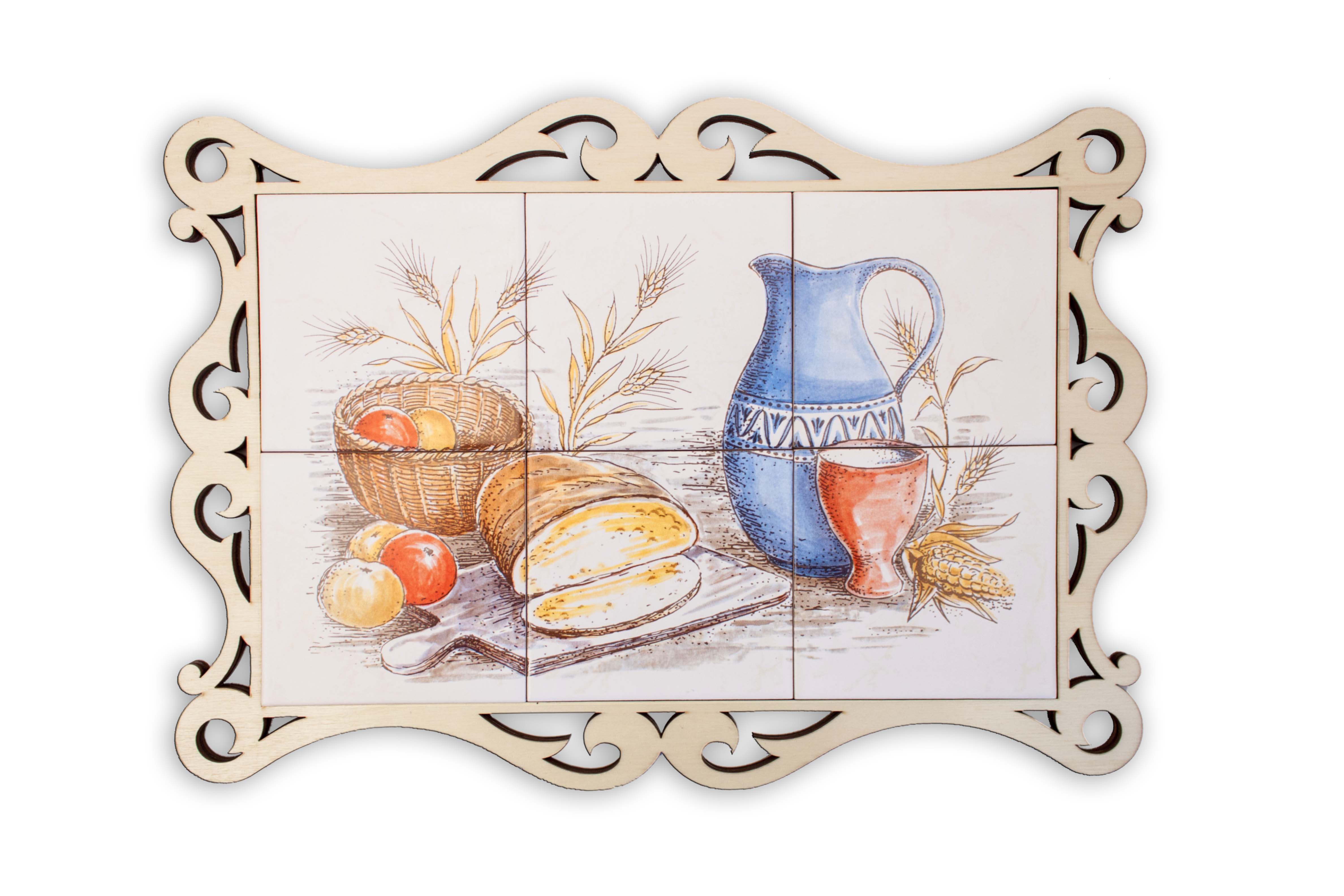 Ceramic-wood-trivet-(6 Tiles) - Ipka